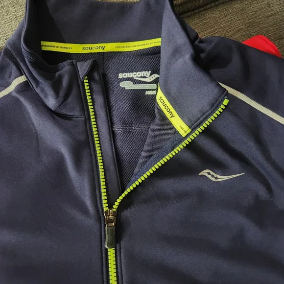 Saucony Men's Long Sleeve Quarter Zip Running Shirt, Run|Warm - Picture 3 of 7